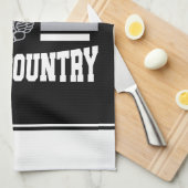 カスタム名前の追加クロスカントリーランニングランナーのチーム キッチンタオル (四つ折り)