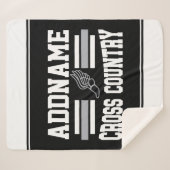 カスタム名前の追加クロスカントリーランニングランナーのチーム シェルパブランケット (正面(横))