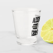 カスタム名前の追加クロスカントリーランニングランナーのチーム ショットグラス (左)