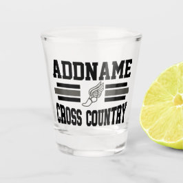カスタム名前の追加クロスカントリーランニングランナーのチーム ショットグラス