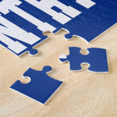 カスタム名前の追加クロスカントリーランニングランナーのチーム ジグソーパズル (側面)