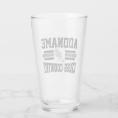 カスタム名前の追加クロスカントリーランニングランナーのチーム タンブラーグラス (裏面)