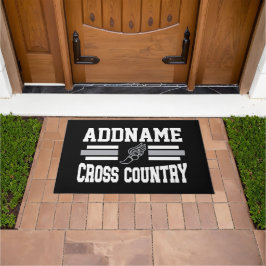 カスタム名前の追加クロスカントリーランニングランナーのチーム ドアマット
