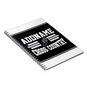 カスタム名前の追加クロスカントリーランニングランナーのチーム ノートブック (右側)