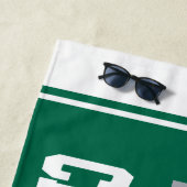 カスタム名前の追加クロスカントリーランニングランナーのチーム ビーチタオル (インサイチュ)