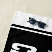 カスタム名前の追加クロスカントリーランニングランナーのチーム ビーチタオル (インサイチュ)