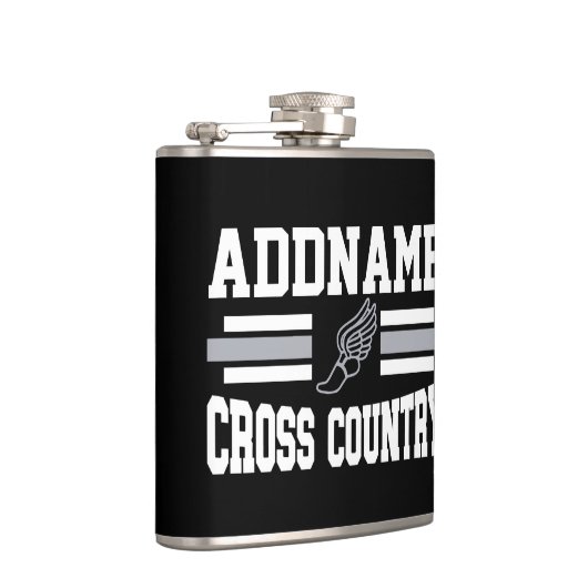 カスタム名前の追加クロスカントリーランニングランナーのチーム フラスク (右)