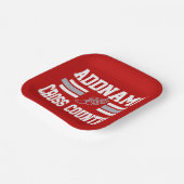 カスタム名前の追加クロスカントリーランニングランナーのチーム ペーパープレート (傾斜あり)