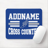 カスタム名前の追加クロスカントリーランニングランナーのチーム マウスパッド (マウス)