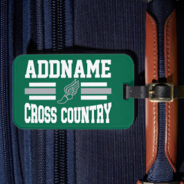 カスタム名前の追加クロスカントリーランニングランナーのチーム ラゲッジタグ