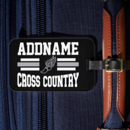 カスタム名前の追加クロスカントリーランニングランナーのチーム ラゲッジタグ