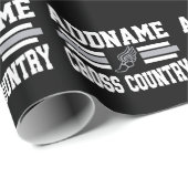 カスタム名前の追加クロスカントリーランニングランナーのチーム ラッピングペーパー (ロールコーナー)