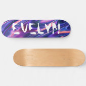 カスタム名前の追加パープルサイバパンクスタイル スケートボード (横)