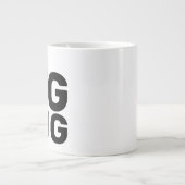 カスタム名前の追加ビッグ専門マグ ジャンボコーヒーマグカップ (正面)