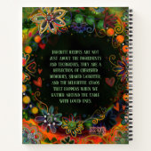 カスタム名前の追加フローラお気に入りのレシピ ノートブック (裏面)