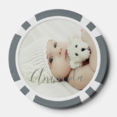 カスタム名前をカスタムする付き写真 ポーカーチップ (裏面)