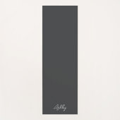 カスタム名前をグレーに追加モダンする ヨガマット (正面)