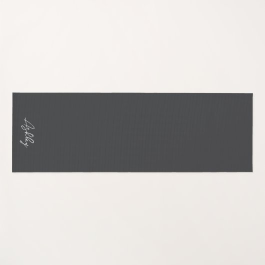 カスタム名前をグレーに追加モダンする ヨガマット (正面(横))