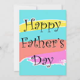 カスタム名前を追加絵を描Art Happy Father's Day Card サンキューカード