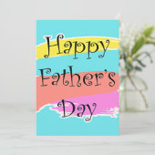 カスタム名前を追加絵を描Art Happy Father's Day Card サンキューカード (スタンド正面)