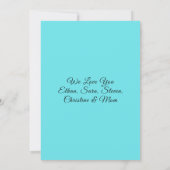 カスタム名前を追加絵を描Art Happy Father's Day Card サンキューカード (裏面)