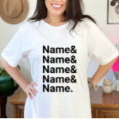カスタム名前リスト、アンパサンド名前入りパーソナライズドアイテム Tシャツ