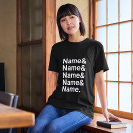 カスタム名前リスト、アンパサンド名前入りパーソナライズドアイテム Tシャツ