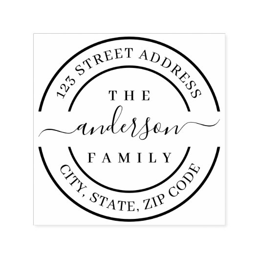 カスタム名名差出人住所自称 セルフインキングスタンプ (デザイン)