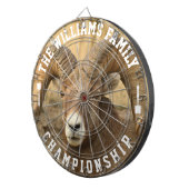 カスタム名大パーソナライズされた羊の写真 ダーツボード (正面右)