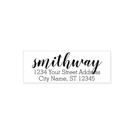 カスタム名字差出人住所ビッグ・プリマドーナ セルフインキングスタンプ (デザイン)