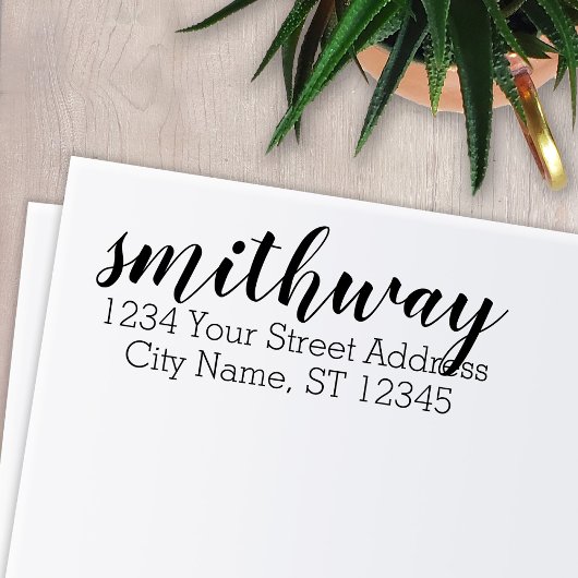 カスタム名字差出人住所ビッグ・プリマドーナ セルフインキングスタンプ