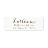 カスタム名家差出人住所ウィムシー金ゴールド ラベル (正面)