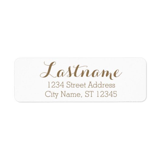 カスタム名家差出人住所ウィムシー金ゴールド ラベル (正面)