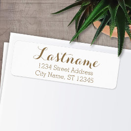 カスタム名家差出人住所ウィムシー金ゴールド ラベル