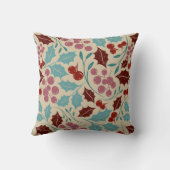 カスタム名居心地の良いビンテージクリスマスブリス クッション (裏面)