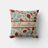 カスタム名居心地の良いビンテージクリスマスブリス クッション (正面)