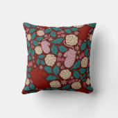 カスタム名居心地の良いビンテージクリスマスブリス クッション (裏面)