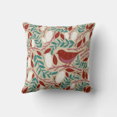 カスタム名居心地の良いビンテージクリスマスブリス クッション (裏面)