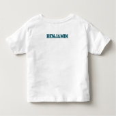 カスタム名市市州所在地7月4日 トドラーTシャツ (裏面)