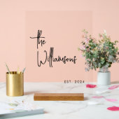 カスタム名新婚結婚夫婦の日 アクリルサイン (ウェディング)