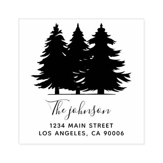 カスタム名木差出人住所 ラバースタンプ (インプリント)