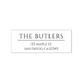 カスタム名木材差出人住所スタンプ ラバースタンプ (インプリント)