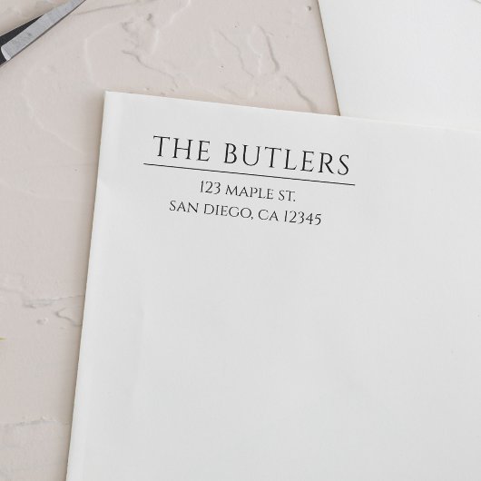 カスタム名木材差出人住所スタンプ ラバースタンプ