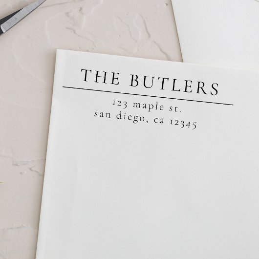 カスタム名木材差出人住所スタンプ ラバースタンプ