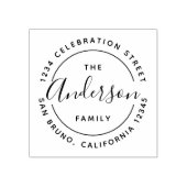 カスタム名木造差出人住所 ラバースタンプ (インプリント)