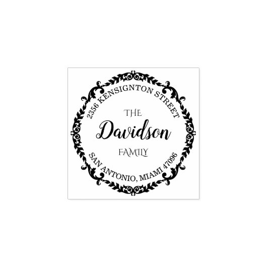 カスタム名木造差出人住所 ラバースタンプ (インプリント)