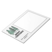 カスタム名水の色クリスマスツリー ノートパッド (アングル)