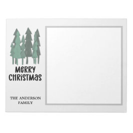 カスタム名水の色クリスマスツリー ノートパッド