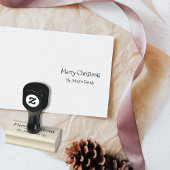 カスタム名目出度々クリスマスのハッピーホリデー ラバースタンプ