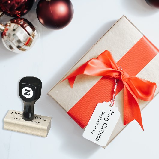 カスタム名目出度々クリスマスのハッピーホリデー ラバースタンプ